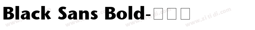 Black Sans Bold字体转换